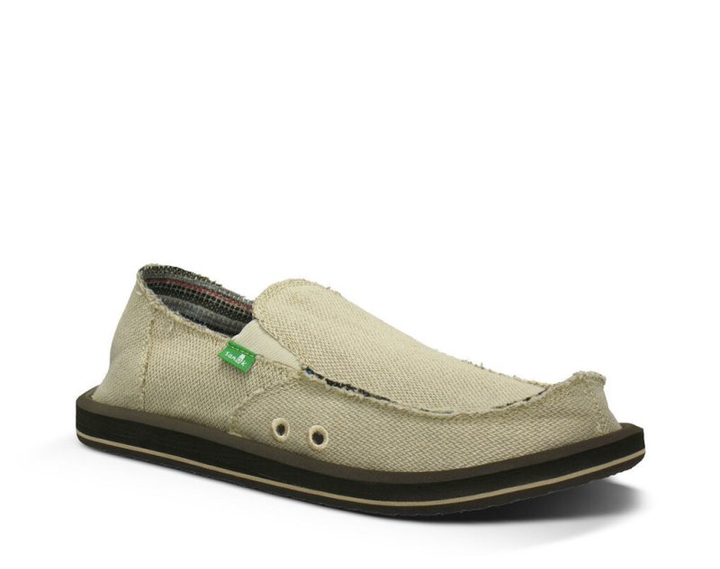 Sanuk Hemp Men's Sidewalk Surfers Beige | Canada 291ILH